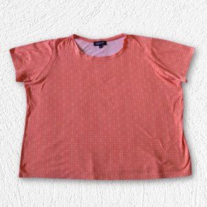 Jones New York Signature Orange Geometric Shirt